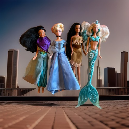 Disney mattel 4x princess - /,